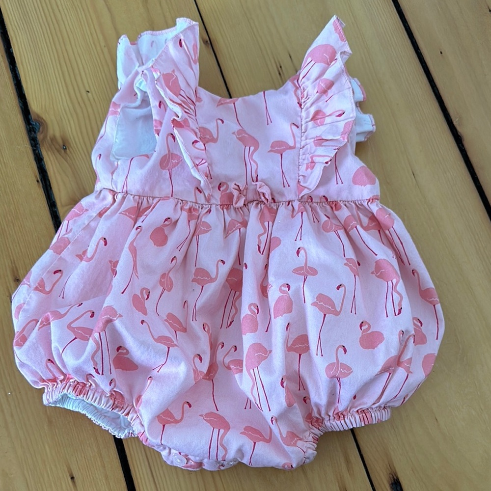 Pink Flamingo Baby Romper